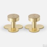 U.0.3.2--Gałka-meblowa-z-podkładką-Nena-Flower-X2-Mosiężna-Szczotkowana-Nielakierowana-(2-sztuki)-Open&Hide-Skandynawskie-Uchwyty_1