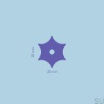 U.0.4.2--Gałka-meblowa-z-podkładką-Nena-Star-X2-Mosiężna-Szczotkowana-Nielakierowana-(2-sztuki)-Open&Hide-Skandynawskie-Uchwyty_4