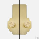 U.0.7.2--Gałka-meblowa-z-podkładką-Nena-Morocco-MX2-Mosiężna-Szczotkowana-Nielakierowana-(2-sztuki)-Open&Hide-Skandynawskie-Uchwyty_1