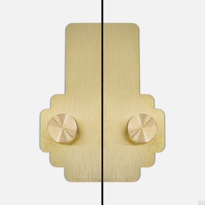 Мебельная ручка с основанием Nena Morocco X2 Brushed Brass Unlarnished (2 шт.)