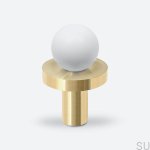 U.21.3.W--Gałka-meblowa-Pola-Mosiężna-Biała-z-Mosiężną-Podkładką-Open&Hide-Skandynawskie-Uchwyty_1