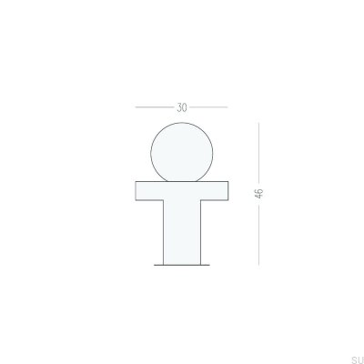 Мебельная ручка Pola Brass Copper с матовой латунной накладкой