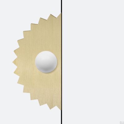 Odete M Подушка Солнце Мебельная Ручка с Накладкой Латунь Белый с Золотом Нелакированный Матовый