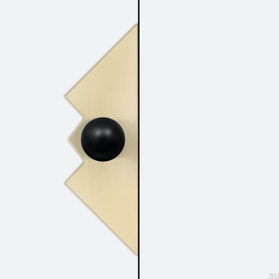 Odete M Подушка Queen Мебельная ручка с накладкой Латунь Черный с золотом Нелакированная Матовая