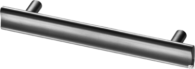 Ручка для мебели Bean 128, черный хром, матовая