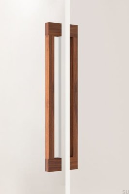 Hako Big 480 Деревянная двухсторонняя удлиненная мебельная ручка, орех