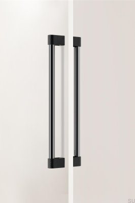 Casey Big 416 алюминиевая черная титановая полированная двухсторонняя удлиненная мебельная ручка