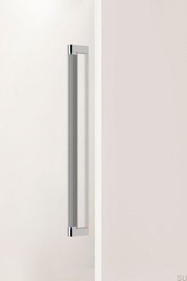 Ручка для мебели Brooklyn Big 448 из полированного алюминия и никеля, удлиненная, односторонняя