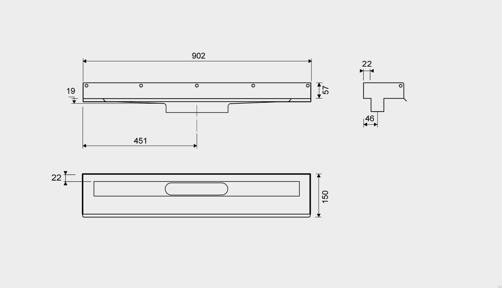 10010900--Odpływ-liniowy-1001-900-3-kołnierzowy-Przyścienny-Stalowy-Unidrain-Skandynawskie-Uchwyty_2