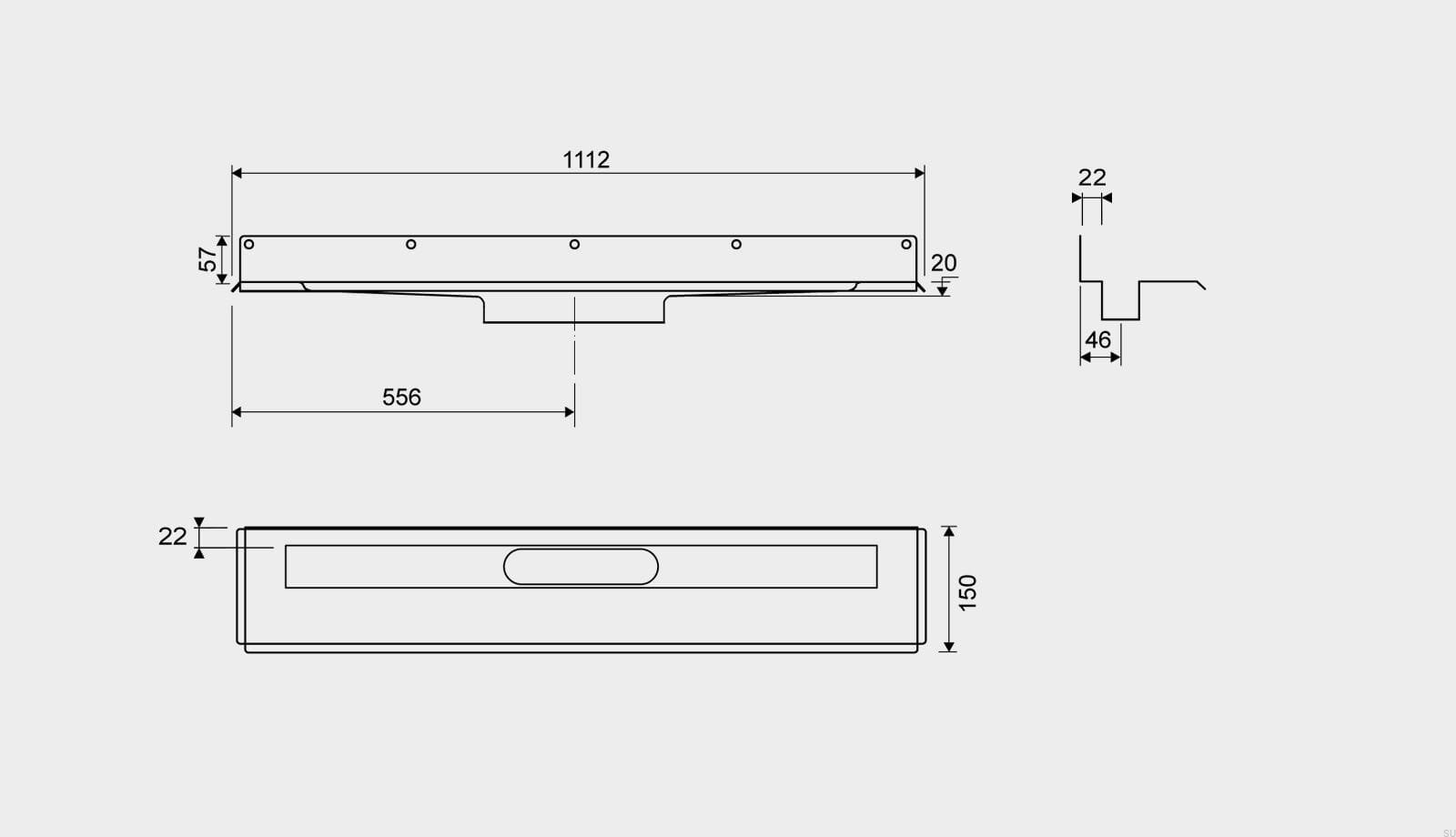 10041000--Odpływ-liniowy-1004-1000-Kołnierz-tylny-Przyścienny-Stalowy-Unidrain-Skandynawskie-Uchwyty_2