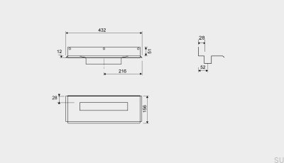 Линейный слив 1004 300 Задний фланец со смещением 6 мм Стенка Сталь