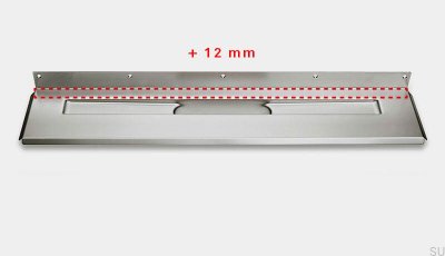 Линейный слив 1004 1200 Задний фланец со смещением 12 мм Стенка Сталь