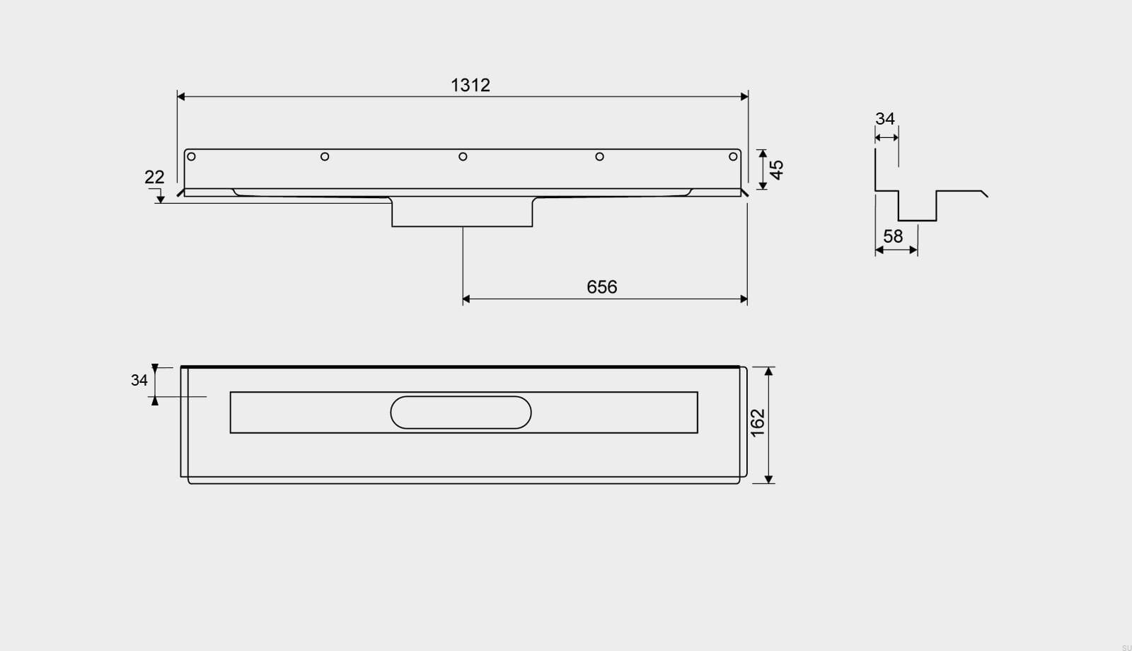 10041203--Odpływ-liniowy-1004-1200-Kołnierz-tylny-przesunięty-12-mm-Przyścienny-Stalowy-Unidrain-Skandynawskie-Uchwyty_2