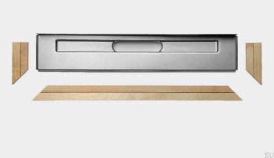 Монтажный комплект для настенного линейного водостока 22 мм в деревянных полах (1200 мм)