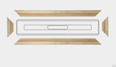 Монтажный комплект для отдельно стоящего линейного сливного отверстия 22 мм в деревянных полах (900 мм)