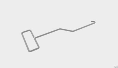 Крючок для снятия сифона с линейного и углового водостока