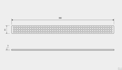 Решетка для стока ClassicLine Classic 560 Сталь Матовая