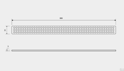 Решетка для стока ClassicLine Classic 660 Сталь Матовая