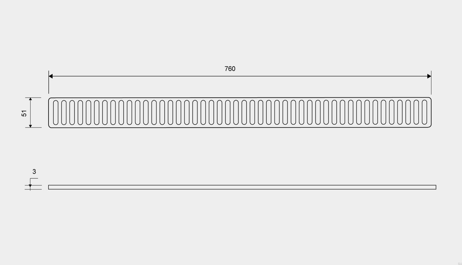 16020800--Ruszt-do-odpływu-ClassicLine-Column-760-Stalowy-Szczotkowany-Unidrain-Skandynawskie-Uchwyty_2