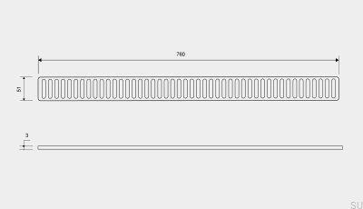 Решетка для слива ClassicLine Column 760 Матовая сталь