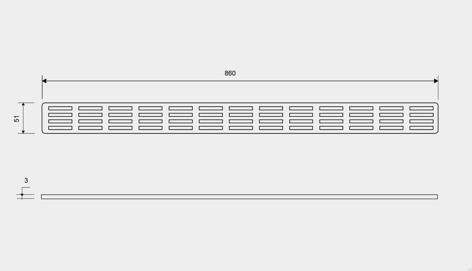 16050900--Ruszt-do-odpływu-ClassicLine-Stripe-860-Stalowy-Szczotkowany-Unidrain-Skandynawskie-Uchwyty_2
