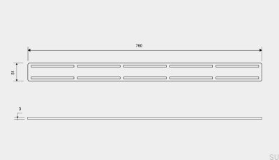 Решетка для стока ClassicLine Anniversario 760 Матовая сталь