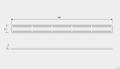 Решетка для стока ClassicLine Anniversario 860 Матовая сталь