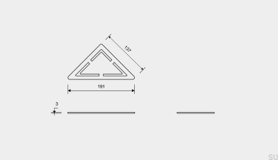 Угловая решетка для слива ClassicLine Anniversario, матовая сталь
