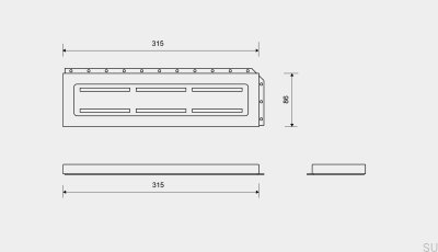 Полка для душа ClassicLine Anniversario Матовая сталь