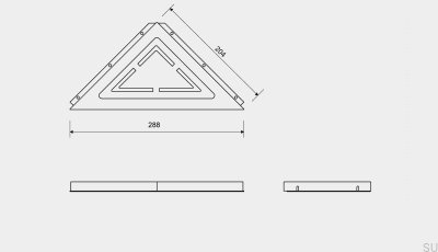 Треугольная угловая полка для душа ClassicLine Anniversario из матовой стали