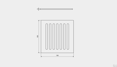 Решетка ClassicLine Column 130 для квадратного водостока