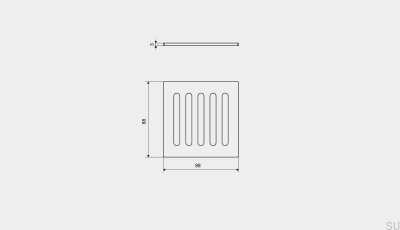 Решетка ClassicLine Column 88 для квадратного водостока
