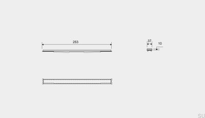 Кассетная панель для линейного водостока HighLine 253 10 Матовая сталь