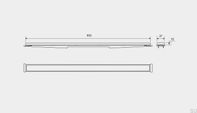 Кассетная панель для линейного водостока HighLine 833 15 Матовая сталь