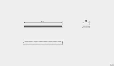 HighLine Custom 253 Матовая стальная линейная дренажная панель