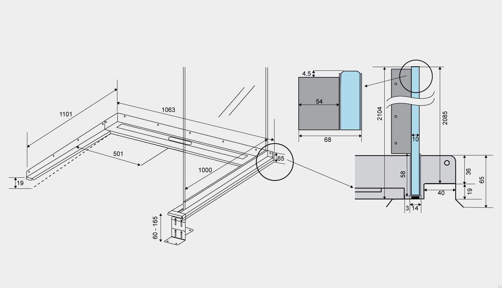 50021010--Odpływ-liniowy-ShowerLine-1063-1000-Prawy-Stalowy-Unidrain-Skandynawskie-Uchwyty_2