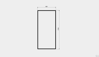 Душевое стекло с черной рамой GlassLine 800