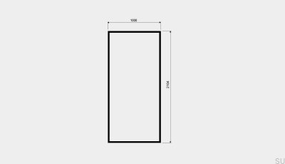 Душевое стекло с черной рамой GlassLine 1000