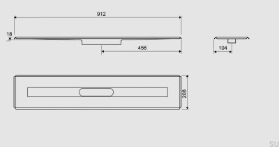 Линейный слив 3004 800 Отдельно стоящий стальной