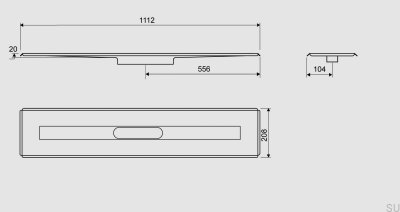 Линейный слив 3004 1000 Отдельно стоящий стальной