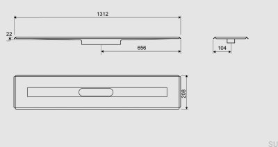 Линейный слив 3004 1200 Отдельно стоящий стальной