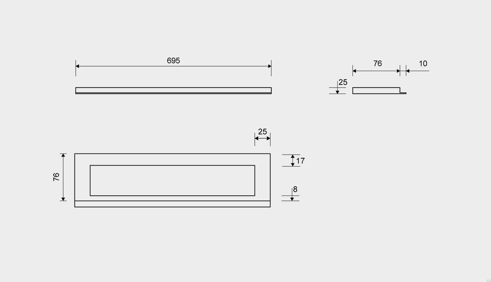 19150725--Ramka-odpływu-Highline-695-25-Stalowa-Złota-PVD-Unidrain-Skandynawskie-Uchwyty_3