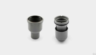 Угловой сливной модуль с вертикальным выпуском 75 мм со съемным сифоном