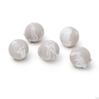 Ручка мебельная Ren White Grey 35 Деревянный Бук