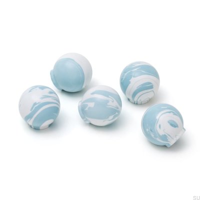 Ручка мебельная Рен Белый Серый Синий 35 Деревянный Бук