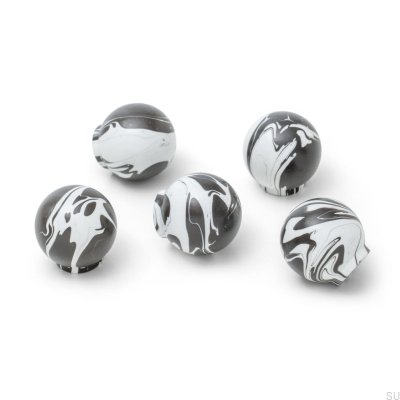 Ручка мебельная Ren White Black 35 Деревянный Бук