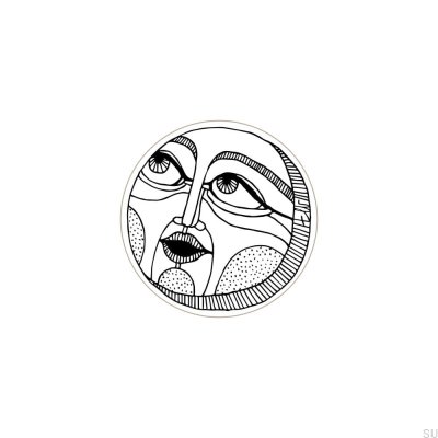 Мебельная ручка Faces Black&White 40 Wooden Enameled White (модель B)