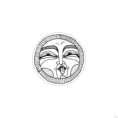 Мебельная ручка Faces Black&White 40 Wooden Enameled White (модель C)