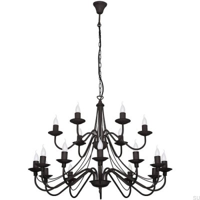 Люстра Rose 18 Металл Черный