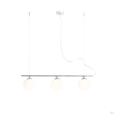 Подвесной светильник Beryl Glass 3 Metal Silver Chrome